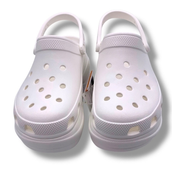 NEW Crocs Women's Classic Bae Clogs Platforms White Size 9W Ionic Comfort - Picture 9 of 10